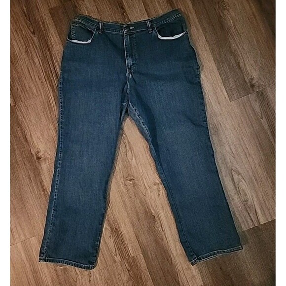 Lee Jeans Womens 14 Short Relaxed Fit Medium Wash Straight - Picture 7 of 7